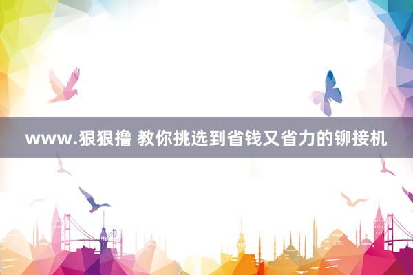 www.狠狠撸 教你挑选到省钱又省力的铆接机