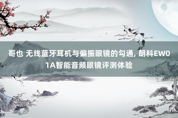 哥也 无线蓝牙耳机与偏振眼镜的勾通， 朗科EW01A智能音频眼镜评测体验