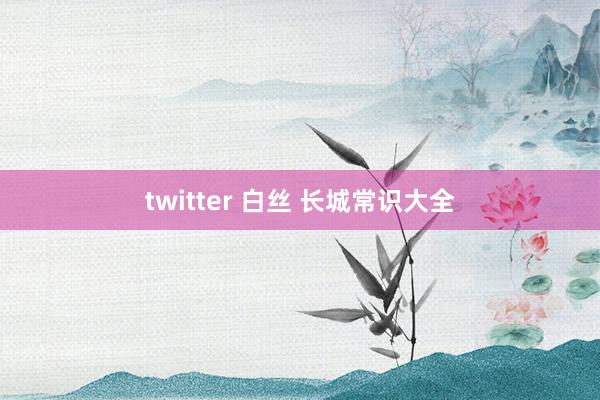twitter 白丝 长城常识大全